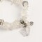 Earth's Jewels Semi-Precious Natural Crystal Quartz Clear 2-Strand Bracelet, Butterfly Charm